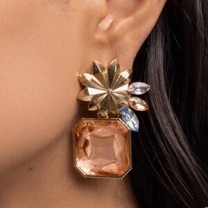 NWT Lush Lure Gold/Orange Clip-On Earrings